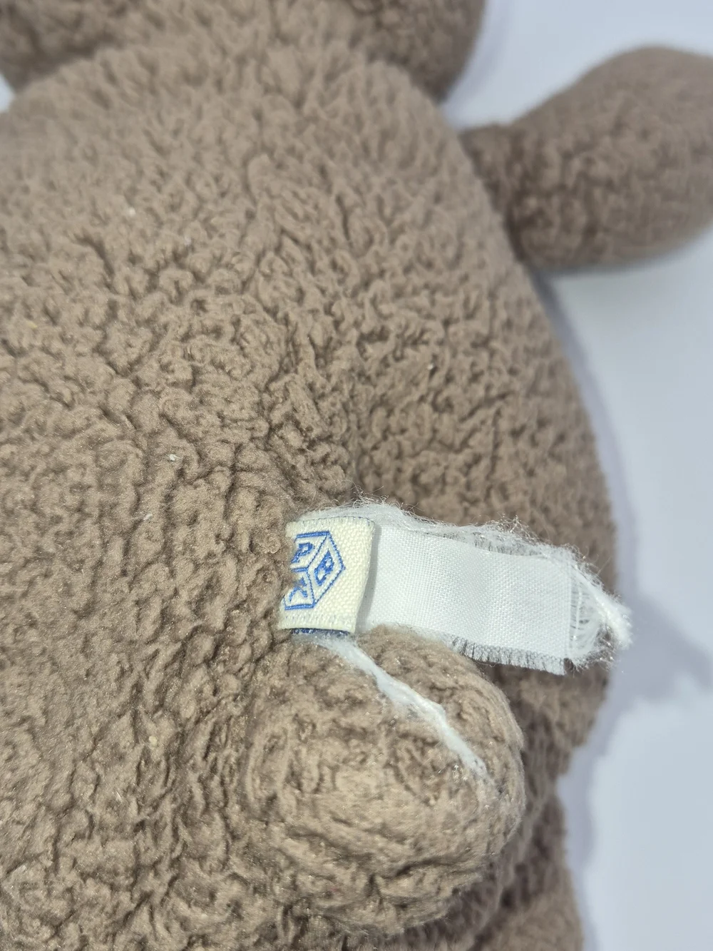 PBK Pottery Barn Plush Brown Teddy Bear with Cream Accents - Soft Cuddle Toy